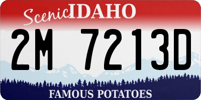 ID license plate 2M7213D