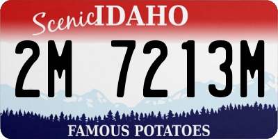 ID license plate 2M7213M