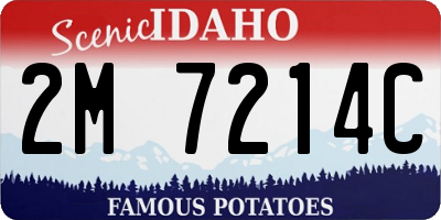 ID license plate 2M7214C