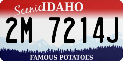 ID license plate 2M7214J