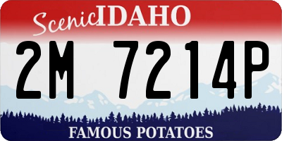 ID license plate 2M7214P