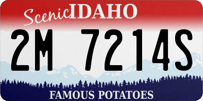 ID license plate 2M7214S