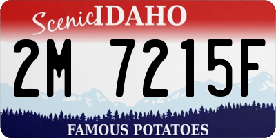 ID license plate 2M7215F