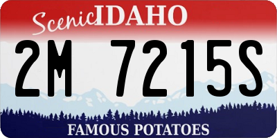ID license plate 2M7215S