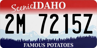 ID license plate 2M7215Z