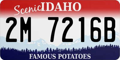 ID license plate 2M7216B