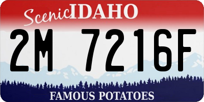 ID license plate 2M7216F