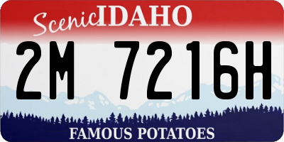 ID license plate 2M7216H