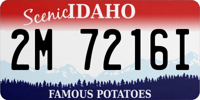ID license plate 2M7216I