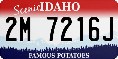 ID license plate 2M7216J