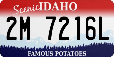 ID license plate 2M7216L