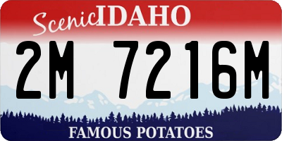 ID license plate 2M7216M