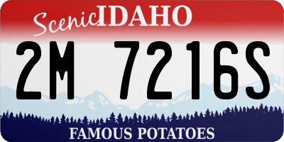 ID license plate 2M7216S