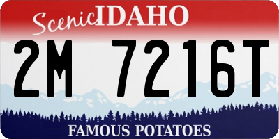 ID license plate 2M7216T