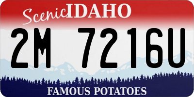 ID license plate 2M7216U