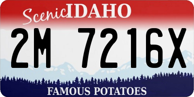 ID license plate 2M7216X