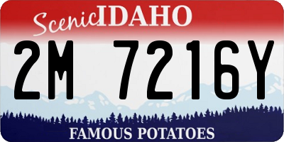 ID license plate 2M7216Y