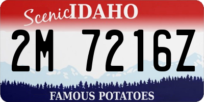ID license plate 2M7216Z