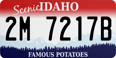 ID license plate 2M7217B
