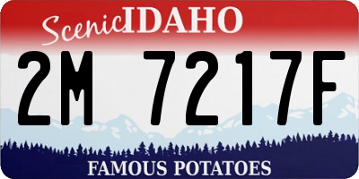 ID license plate 2M7217F