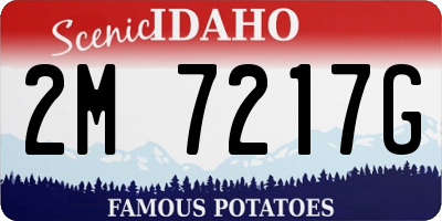 ID license plate 2M7217G