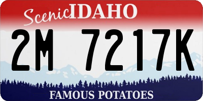 ID license plate 2M7217K