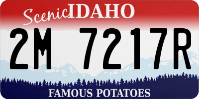 ID license plate 2M7217R