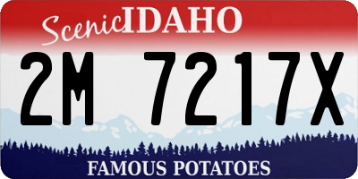 ID license plate 2M7217X