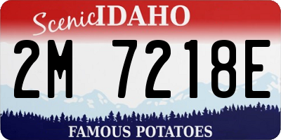 ID license plate 2M7218E