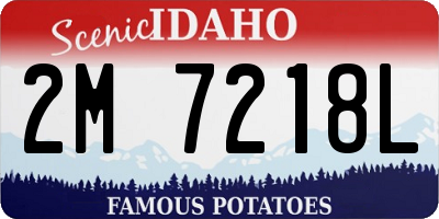 ID license plate 2M7218L
