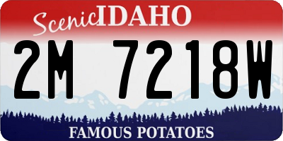 ID license plate 2M7218W