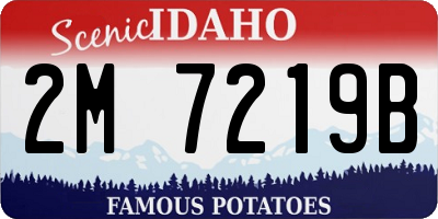 ID license plate 2M7219B