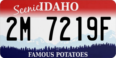 ID license plate 2M7219F