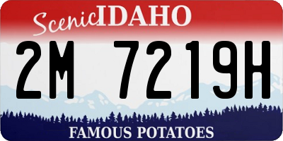 ID license plate 2M7219H