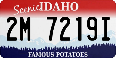 ID license plate 2M7219I