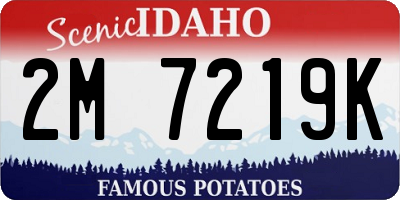 ID license plate 2M7219K