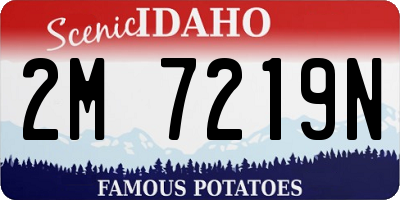 ID license plate 2M7219N
