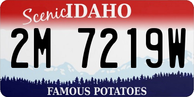 ID license plate 2M7219W