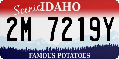 ID license plate 2M7219Y
