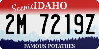 ID license plate 2M7219Z