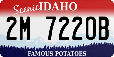 ID license plate 2M7220B