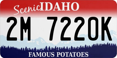 ID license plate 2M7220K