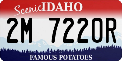 ID license plate 2M7220R