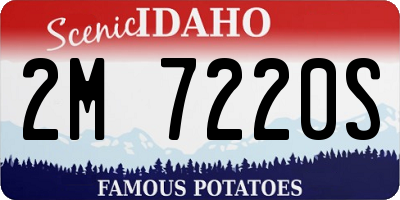 ID license plate 2M7220S