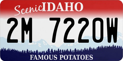 ID license plate 2M7220W