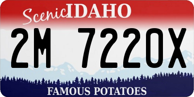 ID license plate 2M7220X