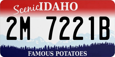 ID license plate 2M7221B