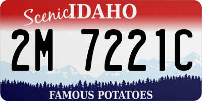 ID license plate 2M7221C