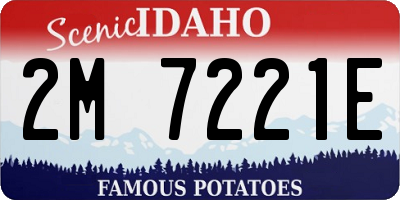 ID license plate 2M7221E