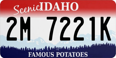 ID license plate 2M7221K